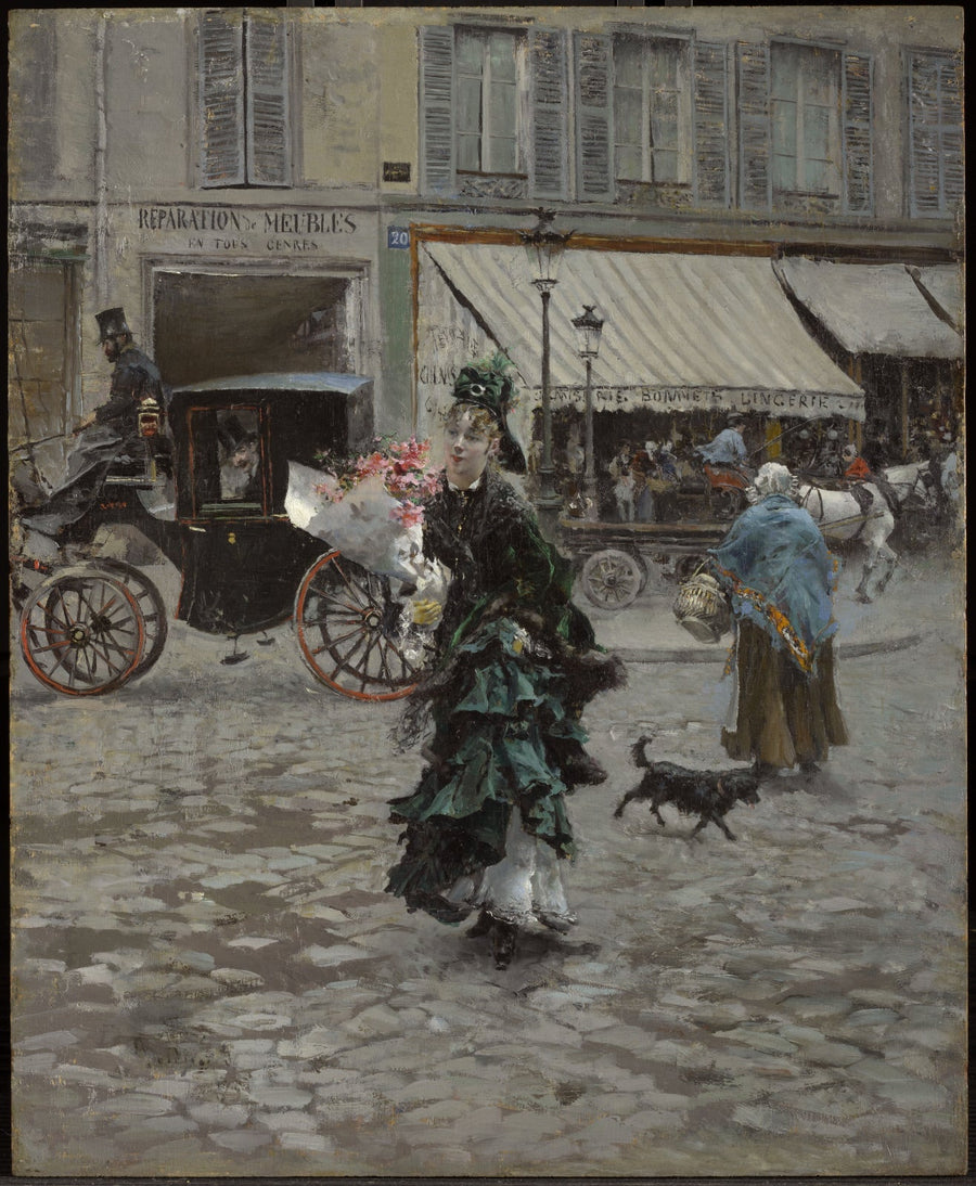 Genom att korsa gatan - Giovanni Boldini