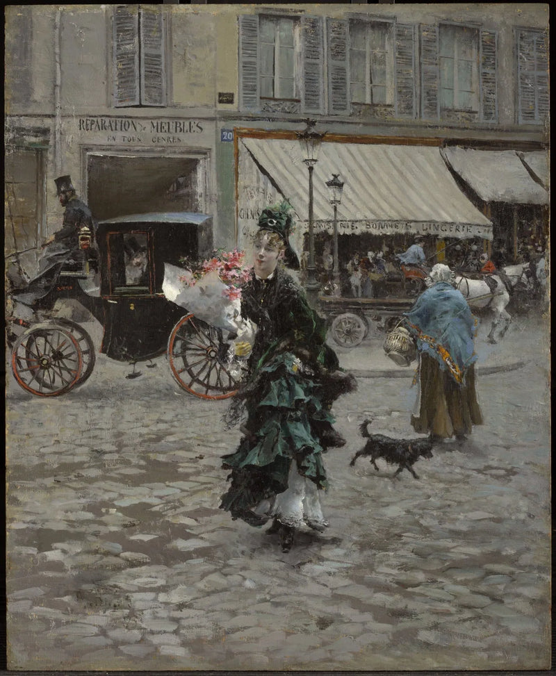 Genom att korsa gatan - Giovanni Boldini