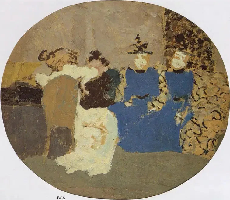 Ett besök, fröknarna Fornachon - Édouard Vuillard
