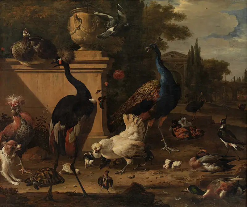 Hönshus i en herrgård - Melchior de Hondecoeter