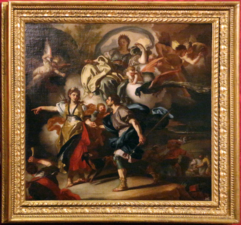 Aeneas och Dido går mot grottan (skiss). - Francesco Solimena