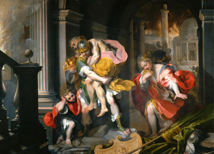 Aeneas flyr Troja - Federico Barroci