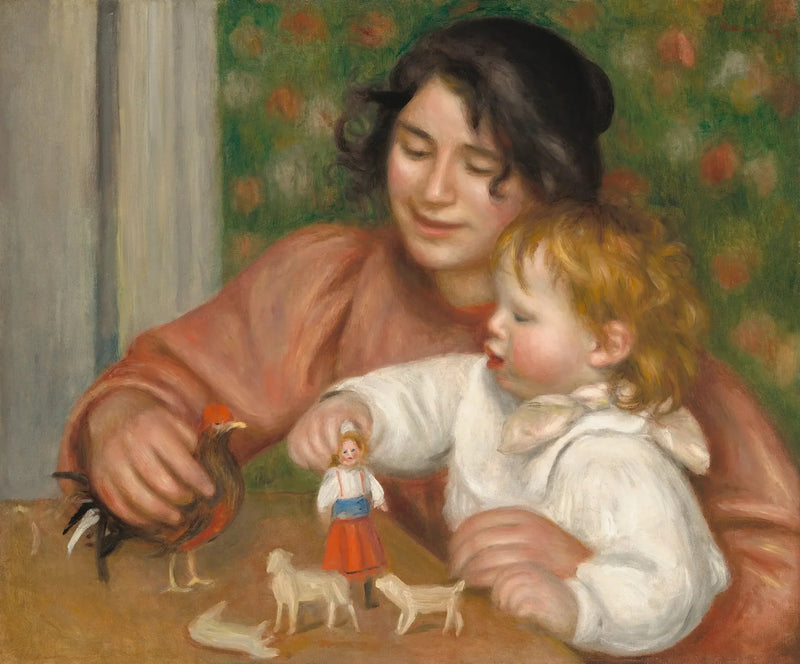 Barn med leksaker - Gabrielle och konstnärens son, Jean - Pierre-Auguste Renoir