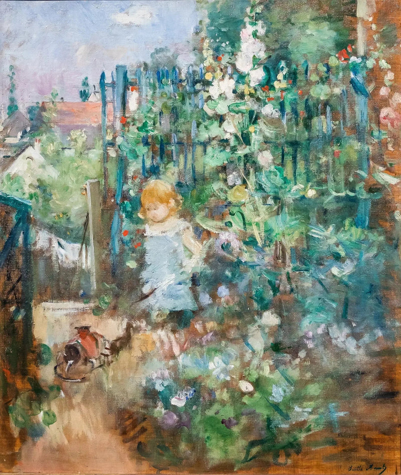 Barn i rosor - Berthe Morisot