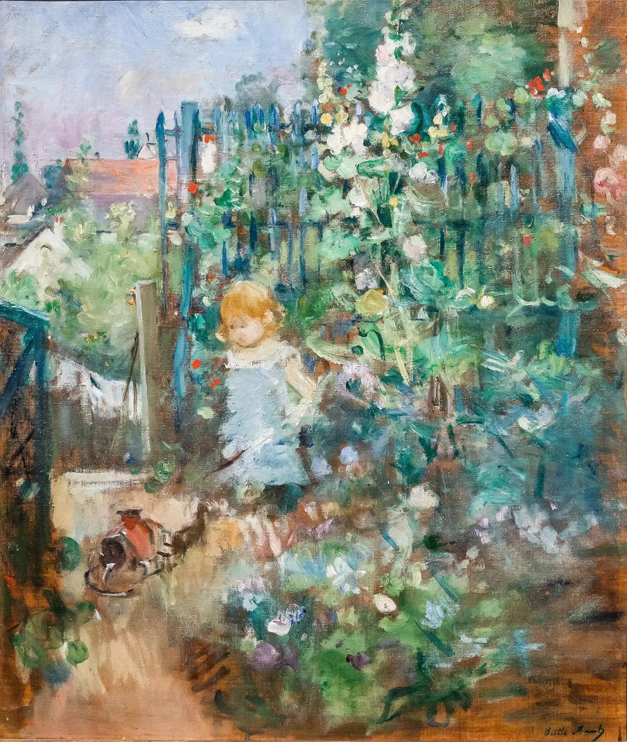 Barn i rosor - Berthe Morisot