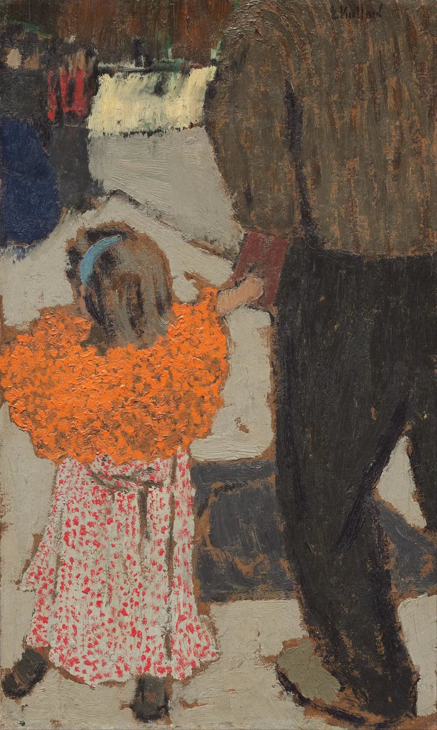 Barn med röd scarf - Édouard Vuillard