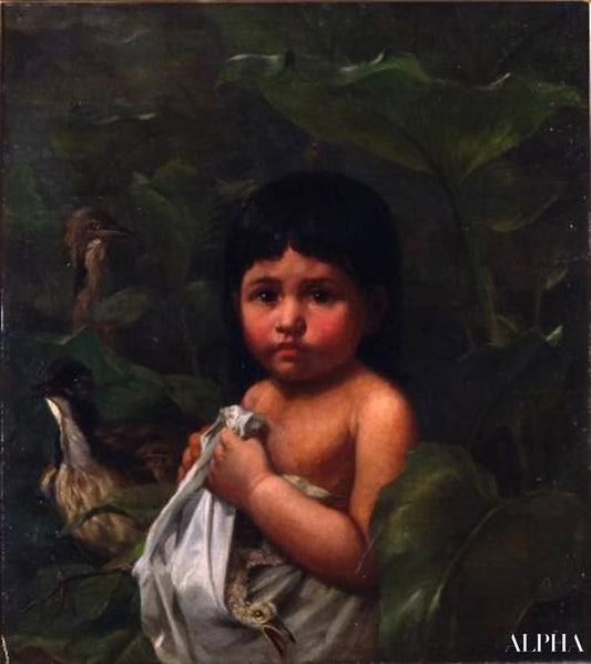 Enfant séminole avec butor, 1878 - William Holbrook Beard - Reproductions de tableaux et peintures haut de gamme