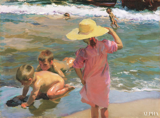 Enfant sur la plage - Sorolla - Reproductions de tableaux et peintures haut de gamme