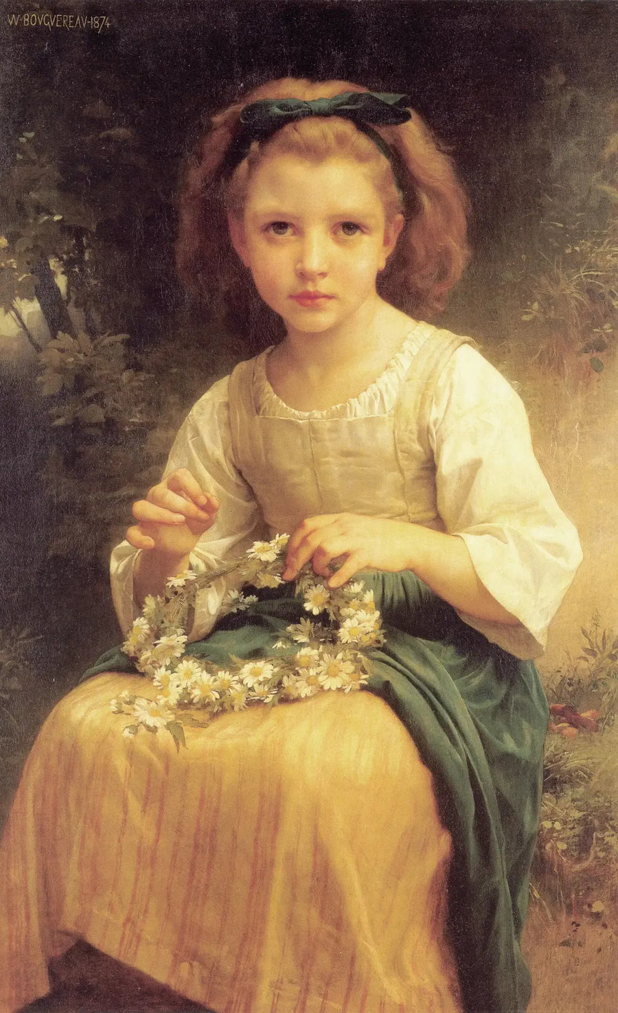 Barn som flätar en krans - Bouguereau