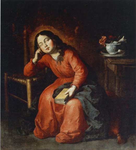 Barnet sovande jungfru - Francisco de Zurbarán