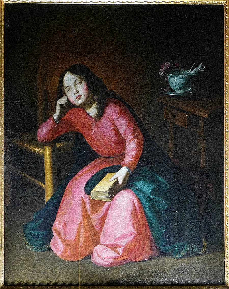 Barnet sovande jungfru - Francisco de Zurbarán