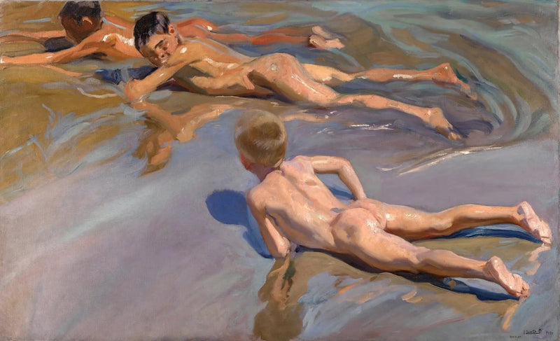 Barn på stranden - Joaquín Sorolla