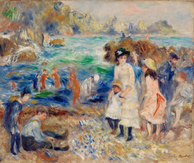 Barn vid havet i Guernsey - Pierre-Auguste Renoir