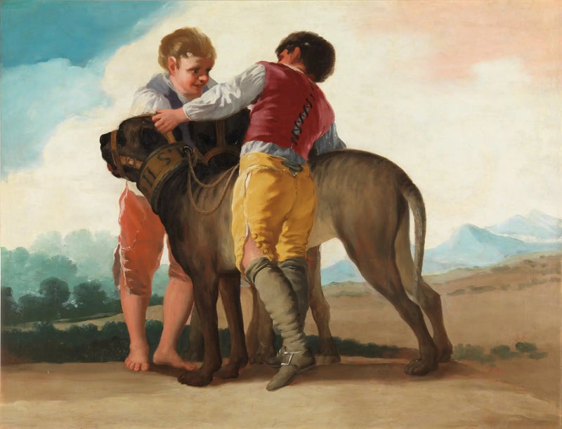 Barn med hundar - Francisco de Goya