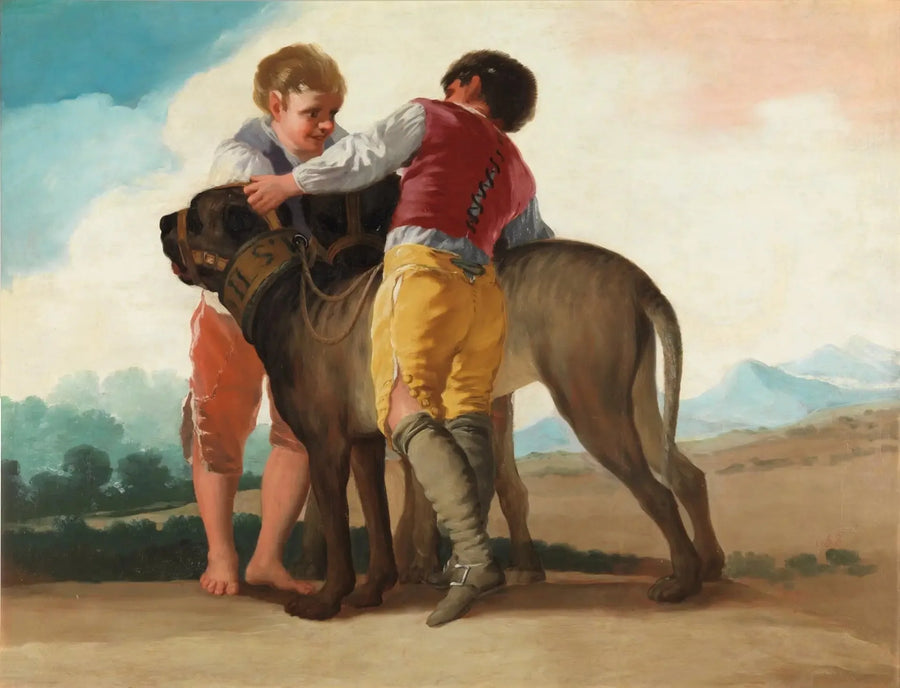 Barn med hundar - Francisco de Goya