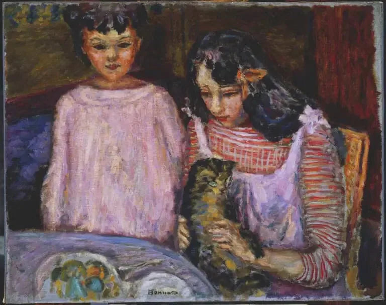 Barn och katt - Pierre Bonnard