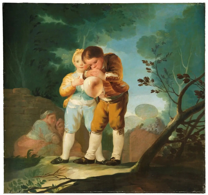 Barn som blåser upp en blåsa - Francisco de Goya