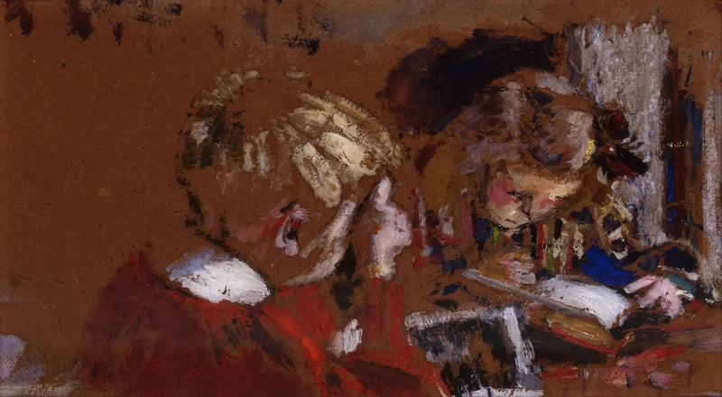 Barn som läser, Jacques och Annette Roussel - Édouard Vuillard