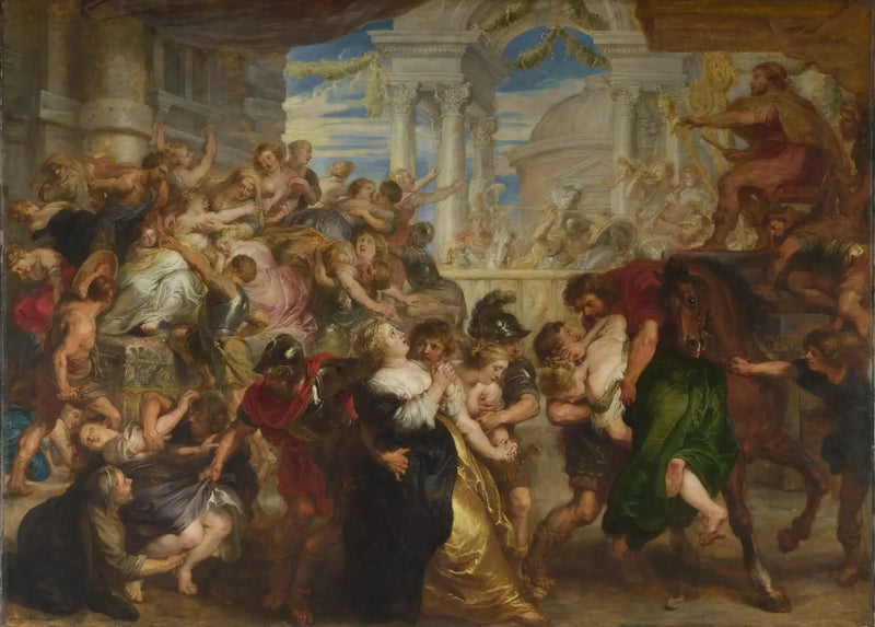 Sabinerna hämtning - Peter Paul Rubens