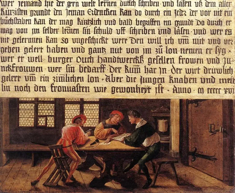 Skolmästareskylt (sidan för vuxna) - Hans Holbein den yngre