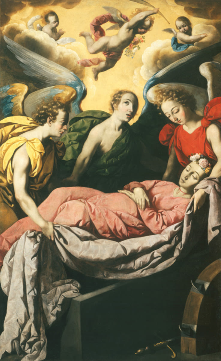 Begravning av Sankt Katarina - Francisco de Zurbarán