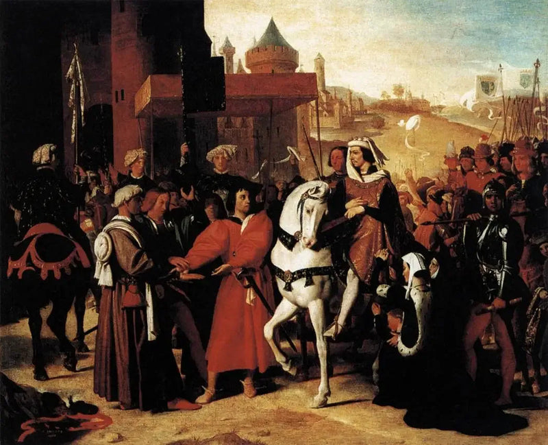 Ingången till Paris av delfinen, framtida Charles Quint - Jean-Auguste-Dominique Ingres