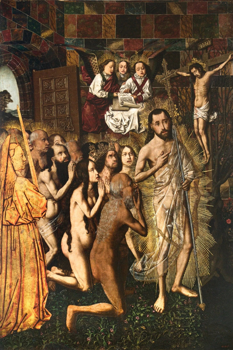 Ingång till Paradiset och visionen av den korsfäste - Bartolomé Bermejo