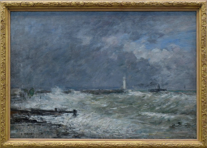 Inloppet till Le Havre i dåligt väder - Eugène Boudin