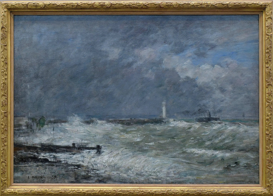 Inloppet till Le Havre i dåligt väder - Eugène Boudin