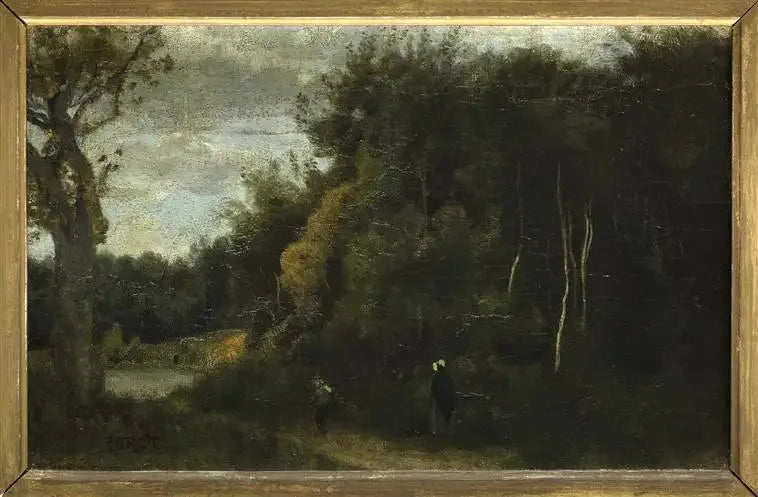 Ingången till skogen i Ville-d'Avray - Jean-Baptiste Camille Corot