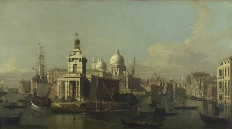 Entréen till Grand Canal, vy västerut - Canaletto