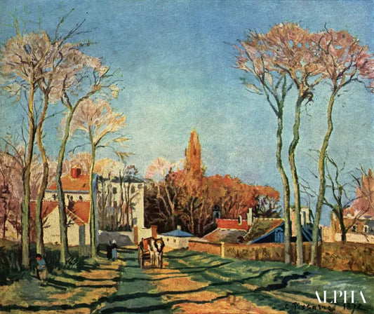 Entrée du village de Voisins - Camille Pissarro - Reproductions de tableaux et peintures haut de gamme