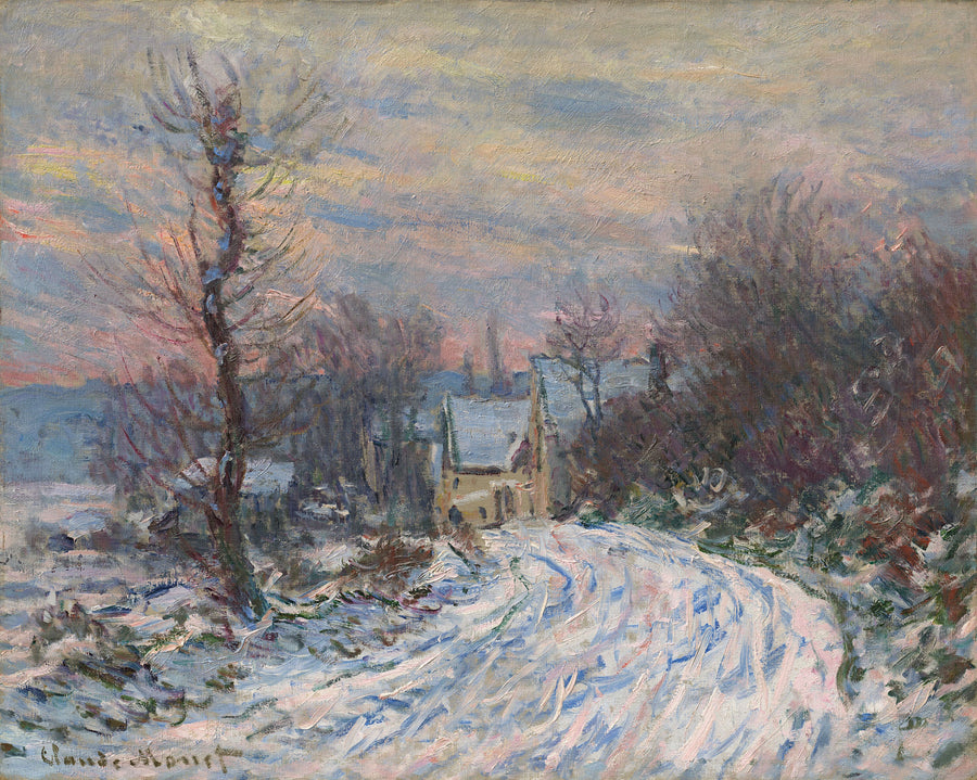 Ingången till Giverny på vintern W967 - Claude Monet