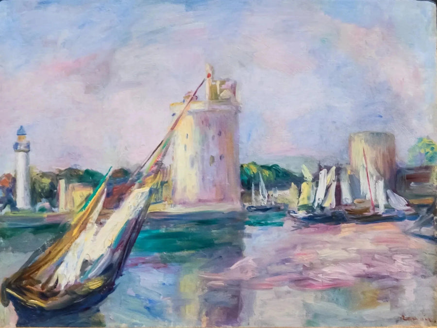 Inträdet till hamnen i La Rochelle - Pierre-Auguste Renoir