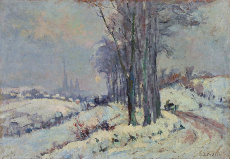 Runt omkring Rouen under snö - Robert Antoine Pinchon