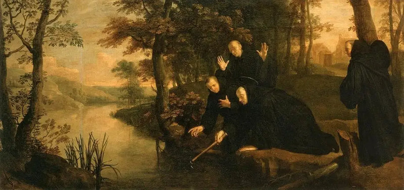 Benedictus heliga livsögonblick: Yxan fäst vid hans skaft - Philippe de Champaigne