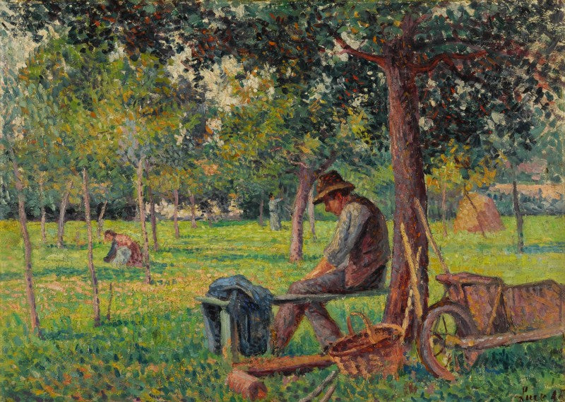 Éragny, Rodo Pissarro i sin fars trädgård - Maximilien Luce