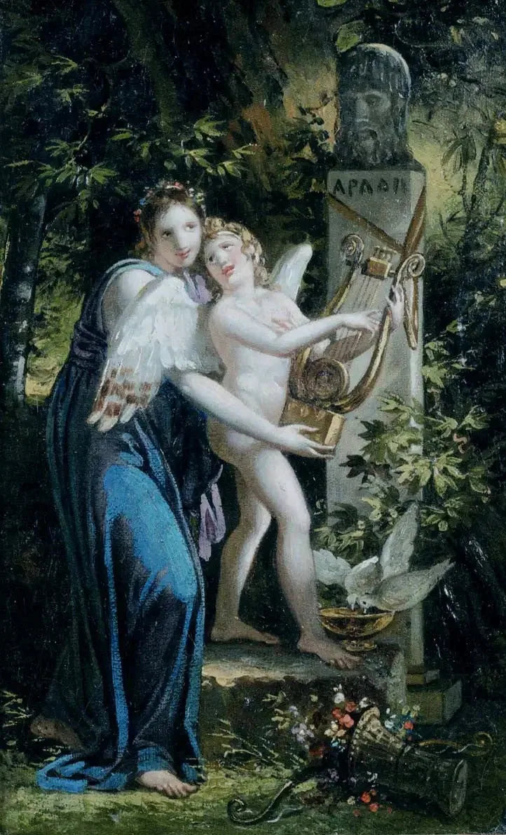 Érato och Kärleken - Charles Meynier