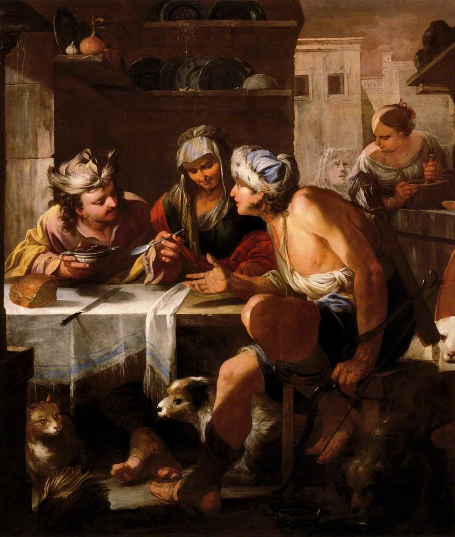Ésaü säljer sin förstföderskerätt - Luca Giordano