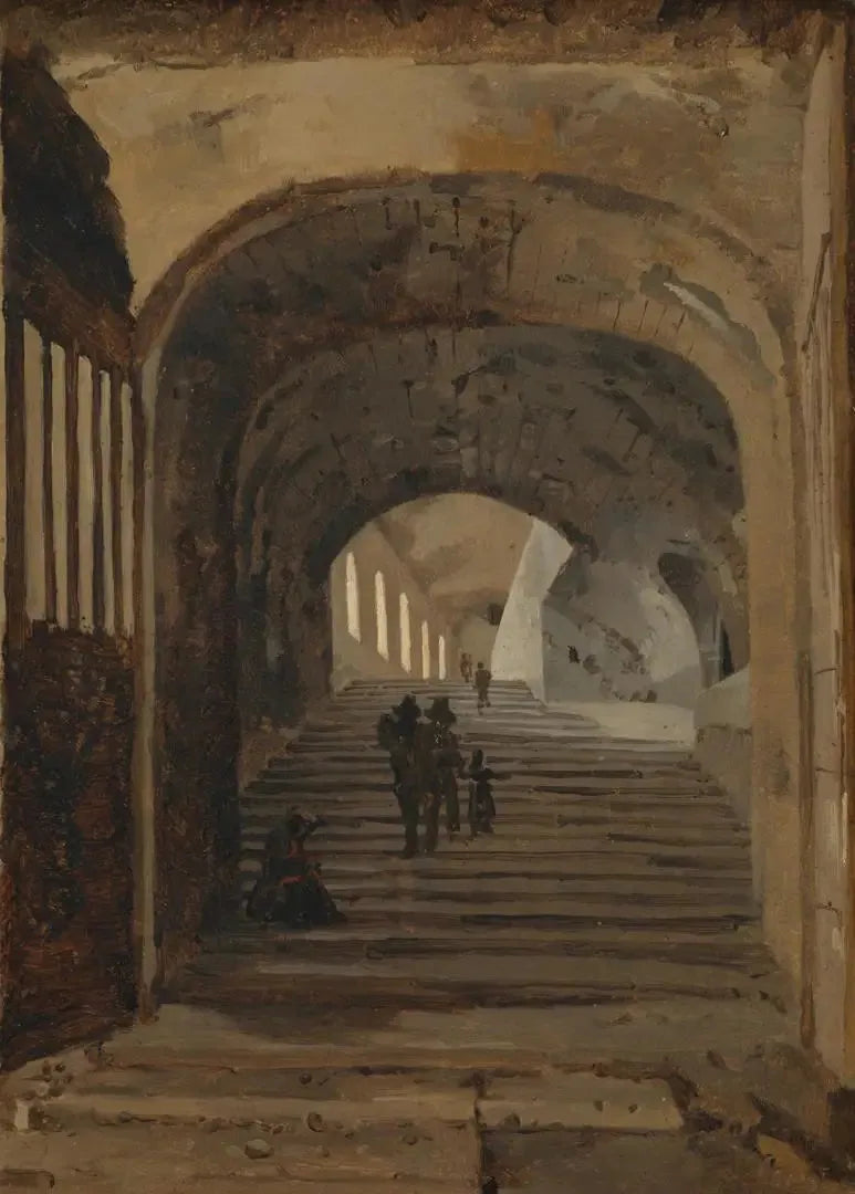 Trappan till Mécène-villan, Tivoli - Jean-Baptiste Camille Corot
