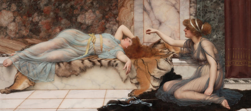 Lekfullhet och vila - John William Godward