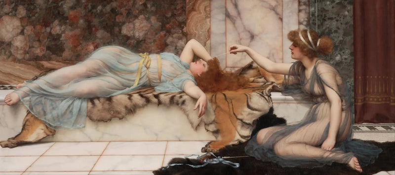 Lekfullhet och vila - John William Godward