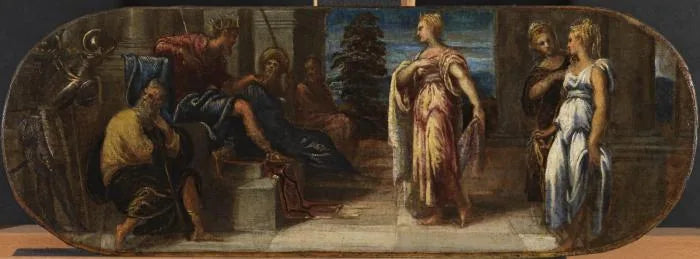Esther och Assuérus eller Salomo och Saba drottning - Jacopo Tintoretto