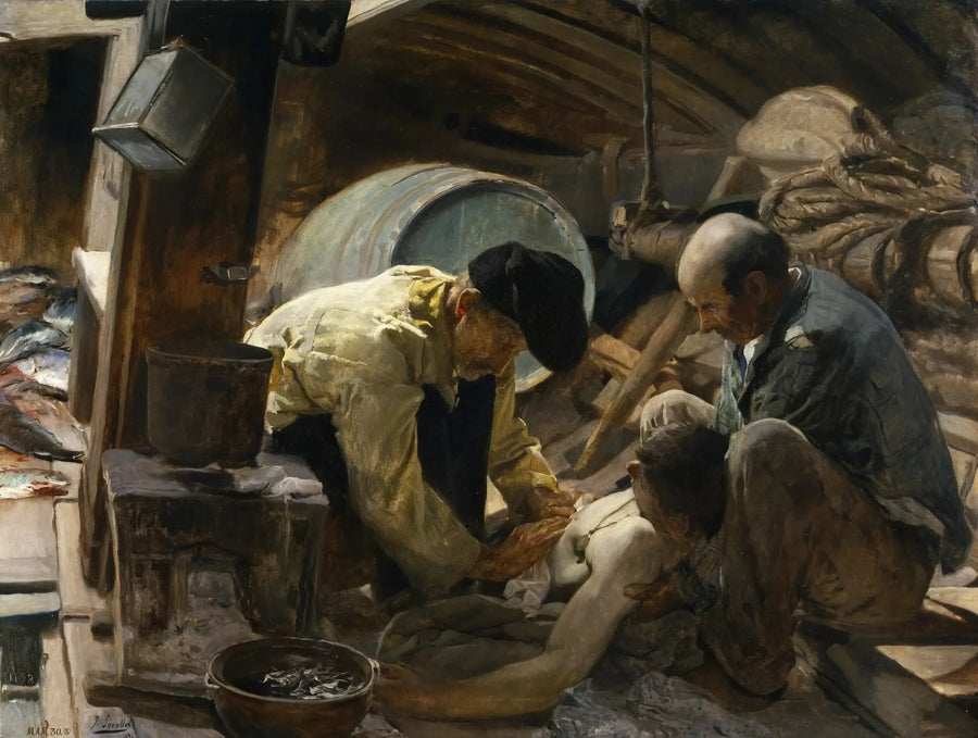 Et en plus elles disent que le poisson est cher ! - Joaquín Sorolla image 1 reproduction de peinture à l’huile