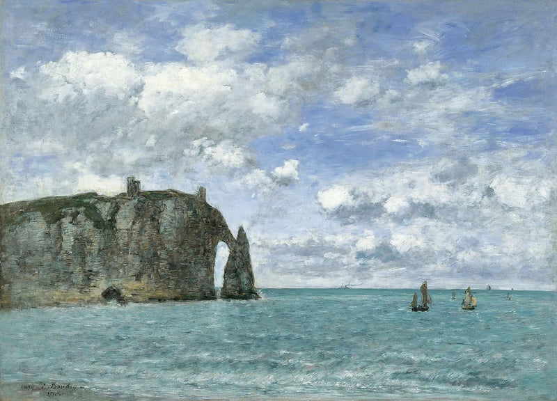 Étretat. Avalklippan - Eugène Boudin