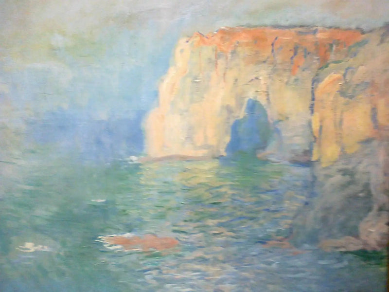 Étretat, la Manneporte, reflektioner på vattnet - Claude Monet