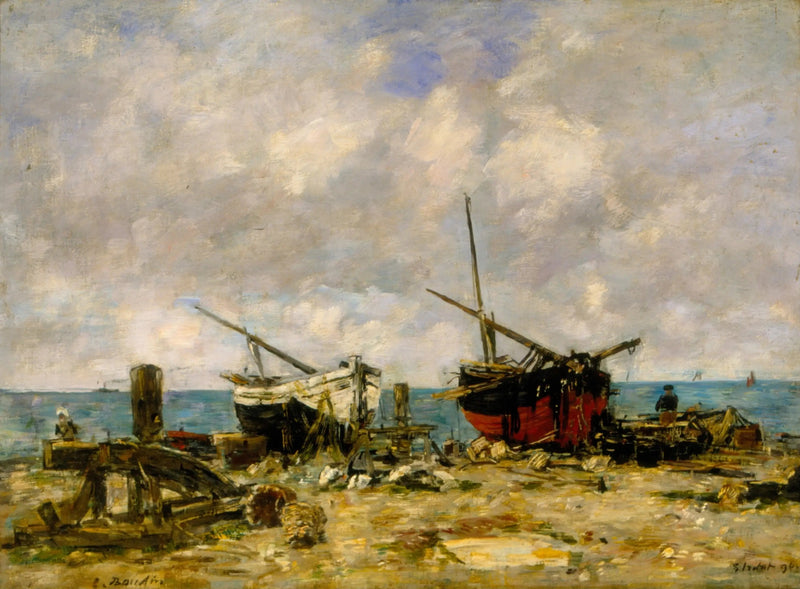 Étretat - Skepp som gått på grund - Eugène Boudin