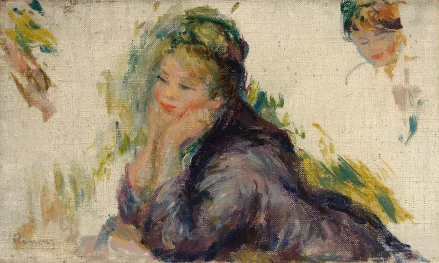 Kvinna lutad - Pierre-Auguste Renoir