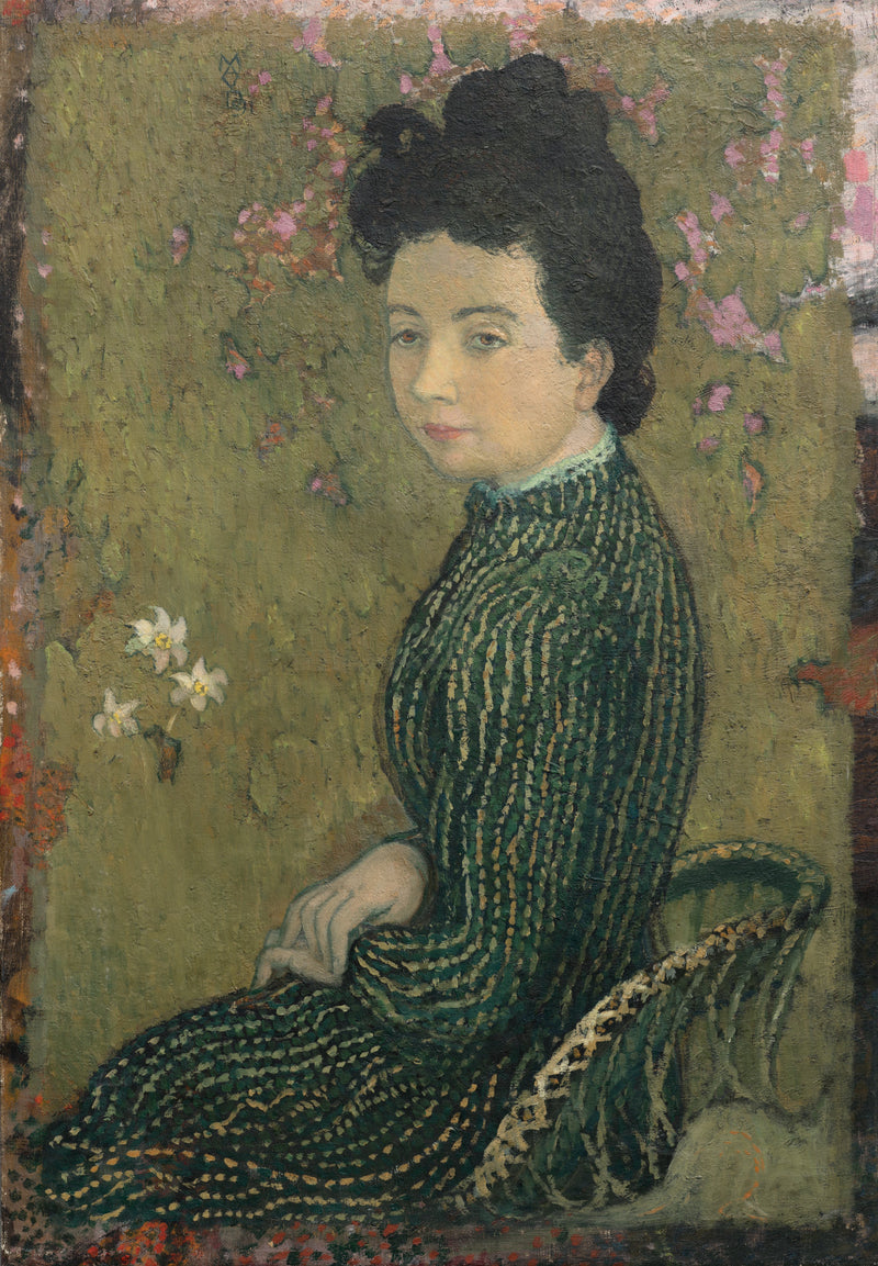 Eva Meurier i grön klänning - Maurice Denis
