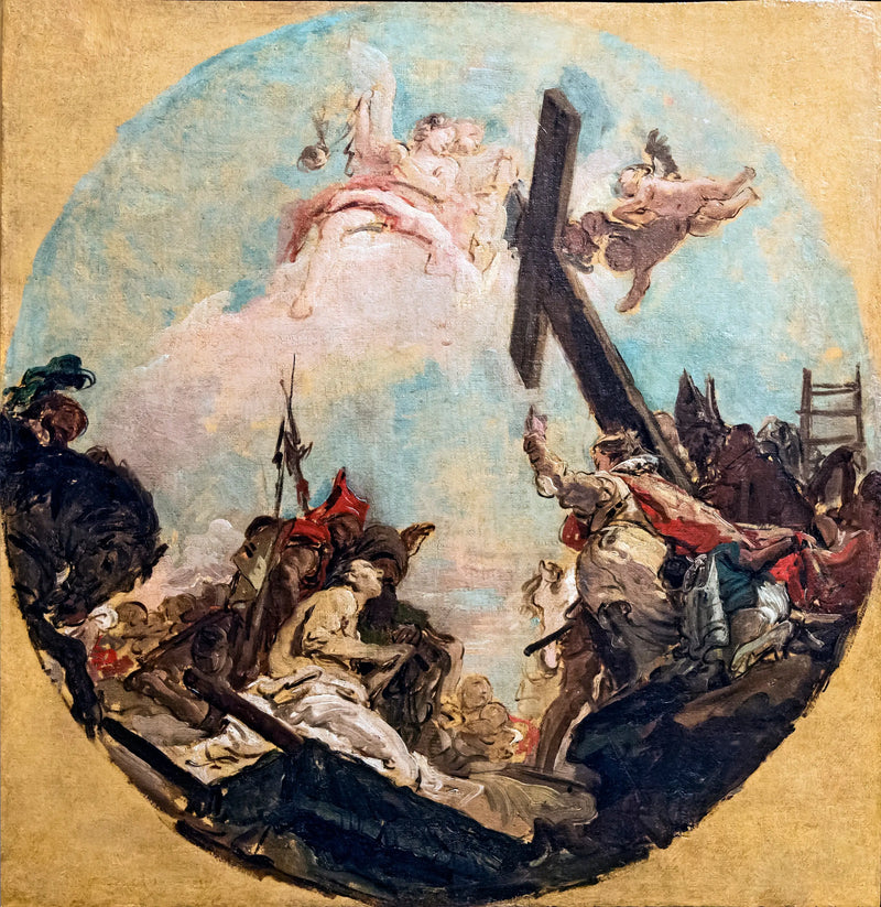 Höjdpunkten av korset och heliga Helena - Giovanni Battista Tiepolo